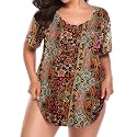 BELAROI Women Plus Size Tops V-Neck Tunics
