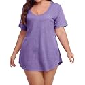 BELAROI Women Plus Size Tops V-Neck Tunics