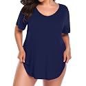 BELAROI Women Plus Size Tops V-Neck Tunics