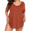 BELAROI Women Plus Size Tops V-Neck Tunics