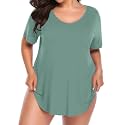 BELAROI Women Plus Size Tops V-Neck Tunics