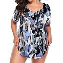 BELAROI Women Plus Size Tops V-Neck Tunics