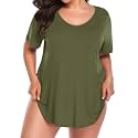 BELAROI Women Plus Size Tops V-Neck Tunics