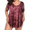 BELAROI Women Plus Size Tops V-Neck Tunics