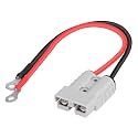 Battery Adapter Cable 10AWG for C20 C30 C35 C40 Charger, O-Type Terminal to Anderson SB-50 Connector Cable for Car Motor Tractor