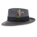 Belfry Gangster Men’s Fedora – Crushable 100% Wool Felt Hat, Stain Resistant &amp; Travel Friendly Dress Fedora