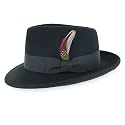 Belfry Gangster Men’s Fedora – Crushable 100% Wool Felt Hat, Stain Resistant & Travel Friendly Dress Fedora