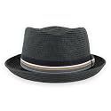 Belfry Men/Women Summer Straw Pork Pie Trilby Fedora Hat in Blue, Tan, Black