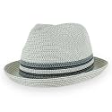 Belfry Men/Women Summer Straw Pork Pie Trilby Fedora Hat in Blue, Tan, Black