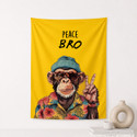 BeliCom PEACE BRO Monkey Wall Hanging Flag Tapestry for Bedroom, Dorm, Living Room Decor Tapestry