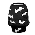 Belidome Halloween Bat Car Seat Covers for Baby Stroller Canopy Stretch Scarf, Black