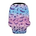 Belidome Gothic Baby Stuff Bat Breastfeeding Cover for Women Carseat Covers Baby Nursing Shawls Breathable Stretchy