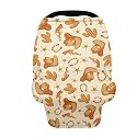 Belidome Western Cowboy Car Seat Cover Baby Multi-Use Canopy Carrier Covers Stretchy Soft Comfy