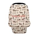 Belidome Western Cowboy Nursing Breastfeeding Scarf with Custom Name Elastic Breathable Carseat Canopy