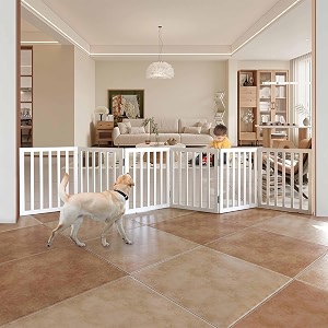 Belief Foldable Wooden Pet Gate for Dogs