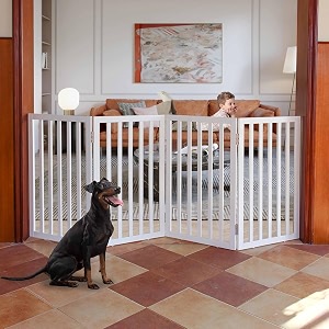 Belief Foldable Wooden Pet Gate for Dogs
