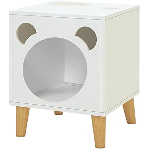 modern cat house condo side table and house for pets wooden table for pets mdf resistant wood minimalist elegant and resistant space saving