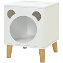 Modern Cat House Condo Side Table and House for Pets, Wooden Table for Pets, MDF Resistant Wood, Minimalist, Elegant and Resistant, Space Saving