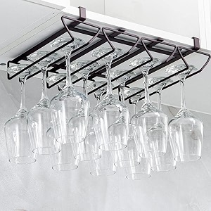 wine glass holder hanging stemware rack black b