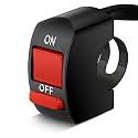 BELINOUS 7/8'' Handlebar On/Off Switch for Motorcycle Dirt Bike ATV LED Headlight Light Bar Driving Running Brake Lights