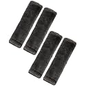 BELINOUS Faux Sheepskin Seat Belt Cover, Soft & Comfortable Seat Belt Shoulder Pad, Thick Car Seat Belt Cushion, Seat Belt Neck Protector for Kids Adults 4 Pack (Dark Gray)