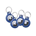 Belkin Apple AirTag Holder Keychain, 4 Pack, Scratch-Resistant