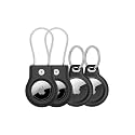 Belkin Apple AirTag Keyring &amp; Wire Cable Bundle, 4 Pack, Scratch-Resistant