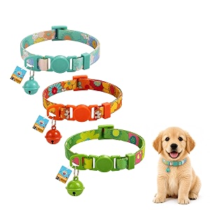 bell pet collar for puppies kittens amp small dogs  adjustable 2025 cm pet collar with bell  comfortable neck collar for cats amp small pets  pack of 3