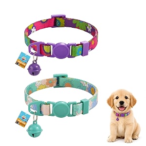 bell pet collar for puppies kittens amp small dogs  adjustable 2025 cm pet collar with bell  comfortable neck collar for cats amp small pets  pack of 2