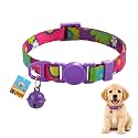 Bell Pet Collar for Puppies, Kittens &amp; Small Dogs – Adjustable 20–25 cm Pet Collar with Bell – Comfortable Neck Collar for Cats &amp; Small Pets – Purple - Pack of 1