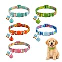 Bell Pet Collar for Puppies, Kittens &amp; Small Dogs – Adjustable 20–25 cm Pet Collar with Bell – Comfortable Neck Collar for Cats &amp; Small Pets – Pack of 5