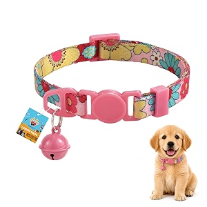 bell pet collar for puppy kitten amp small dogs  adjustable 2025 cm collar with bell  pink  pack of 1