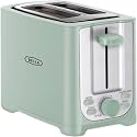 BELLA 2 Slice Toaster with Auto Shut Off - Extra Wide Slots &amp; Removable Crumb Tray and Cancel,Defrost &amp; Reheat Function - Toast Bread,Bagel-&amp; Waffle,Sage,(Pack of 6)