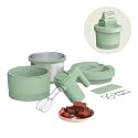 bella 3.5 Qt Hand &amp; Stand Mixer, 2 in 1 Electric Mixer with Bowl, Seaglass