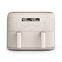 bella 4 Qt TriZone Air Fryer, EverGood™ Ceramic Nonstick Coating, Dual Basket Design w Removable Divider, Digital Touchscreen Control w 6 Preset Cooking Options, 1200 Watt, 3lb Capacity, Oatmilk