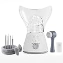 Bella Ciao Face Steamer, 11 Pc Facial Kit, Home Spa Kit, Gray/White