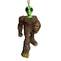 Bella Haus Christmas Shoppe Alien in Bigfoot Costume Christmas Tree Ornament | 4” Funny Holiday Decor Featuring Extra-Terrestrial Meets Cryptid Mashup