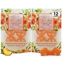 Belle Aroma No-Mess Fragrance Tarts - Non Melting Fragrance Tart for Wax Warmer, Heat Activated Scent, Home Fragrance Alternative to Wax Melts, Long Lasting Aroma, 12 Mini 2 Pack Peaches and Cream
