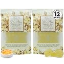 Belle Aroma No-Mess Fragrance Tarts for Wax Warmers – Solid Fragrance Alternative to Wax Melt (Designed Not to Melt), Heat-Activated Home Scent, Long-Lasting Aroma, 12 Mini 2 Pack White Tea and Ginger