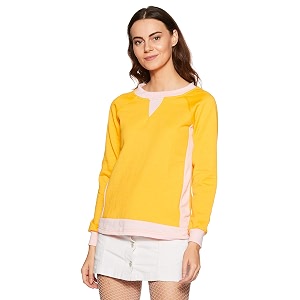 Belle Fille Womens Fleece Jacket BFJT-4145-XXL Yellow