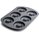 Bellemain Premiere Donut Pan for Baking | Nonstick 12.5 x 8.5” Doughnut Pan with 6-Doughnut Molds | Includes 1 Steel Donut Tray | Make Perfect Bagels and Cake Donuts (1-pack)