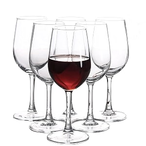 bellemax 200ml premium wine glasses  crystal clear stemmed red amp white wine glasses  elegant glass goblets for wine champagne cocktail party wedding set of 6