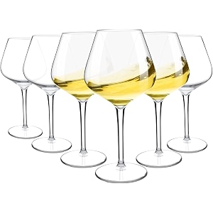 bellemax 460ml crystal wine glasses  premium lead-free red amp white wine glasses  elegant long stem clear glass goblets for wine champagne cocktail party home set of 6