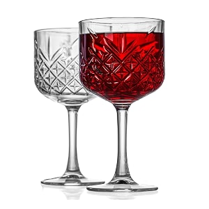 bellemax crystal clear 250ml lining wine glass  premium ribbed stem wine glasses for red wine white wine champagne cocktails amp juice  elegant drinking glasses for home