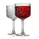bellemax Crystal Clear 250ML Lining Wine Glass | Premium Ribbed Stem Wine Glasses for Red Wine, White Wine, Champagne, Cocktails &amp; Juice | Elegant Drinking Glasses for Home