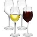 bellemax 470 ML Wine Glass | Premium Clear Crystal Wine Glasses for Red &amp; White Wine | Long Stem Transparent Glass Goblets | Elegant Cocktail, Champagne Set of 4