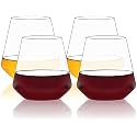 bellemax 400ML Juice and Water Glass Stylish Crystal Highball Drinking Glasses, Medium Size Tumbler Glasses for Juice, Wine, Milk, lassi, Cocktails and Sharbat