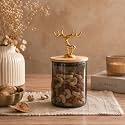 bellemax 400ML Clear Glass Storage Jar With