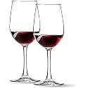 bellemax 470ML Round Wine Glasses | Crystal Clear Stem Wine Glasses for Red Wine, White Wine, Champagne, Cocktails &amp; Mocktails | Elegant Drinking Glasses for Home Set of 2