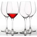 bellemax 470ML Round Wine Glasses, Premium Crystal Clear Stemmed Wine Glasses for Red & White Wine, Cocktail, Mocktails, Juice & Water, Elegant Drinking Glasses Set of 4